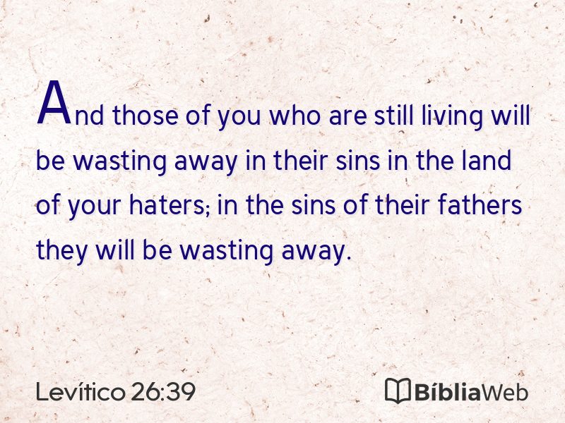 Levítico 26:39 em imagem para compartilhar