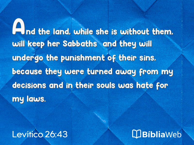 Levítico 26:43 em imagem para compartilhar