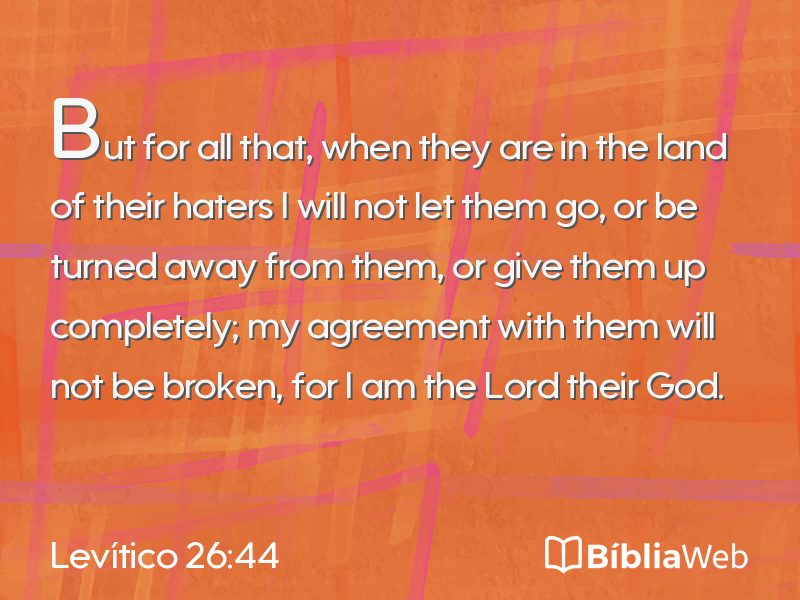 Levítico 26:44 em imagem para compartilhar