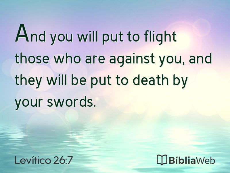 Levítico 26:7 em imagem para compartilhar