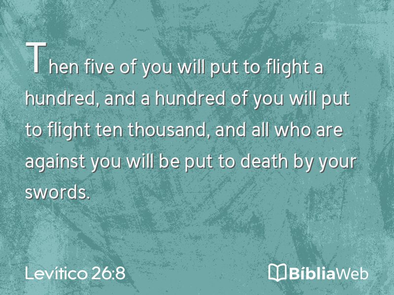 Levítico 26:8 em imagem para compartilhar