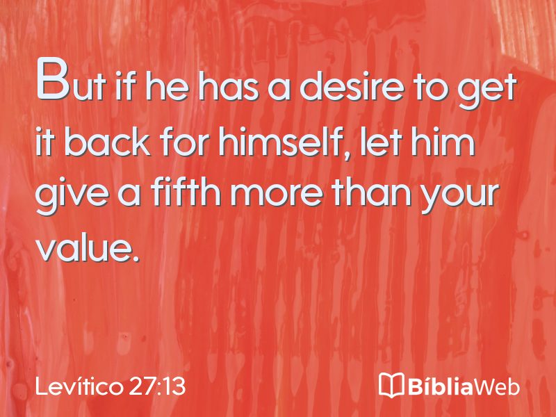 Levítico 27:13 em imagem para compartilhar
