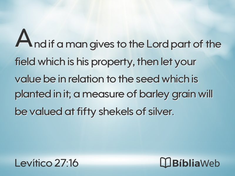 Levítico 27:16 em imagem para compartilhar