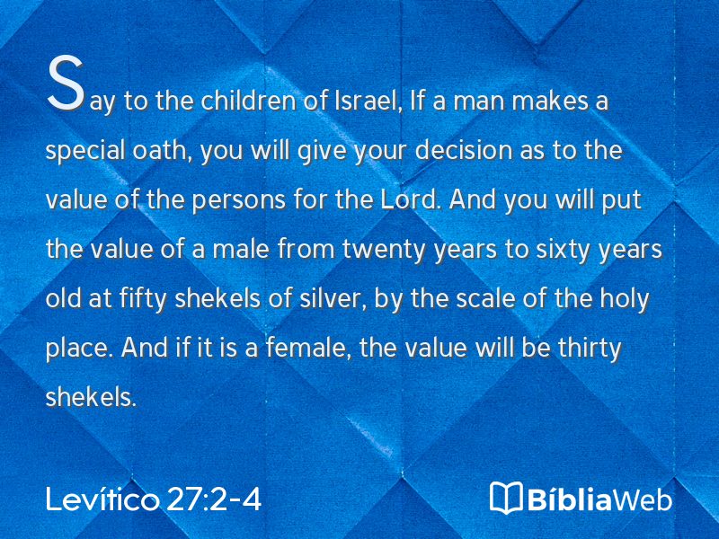 Levítico 27:2-4 em imagem para compartilhar