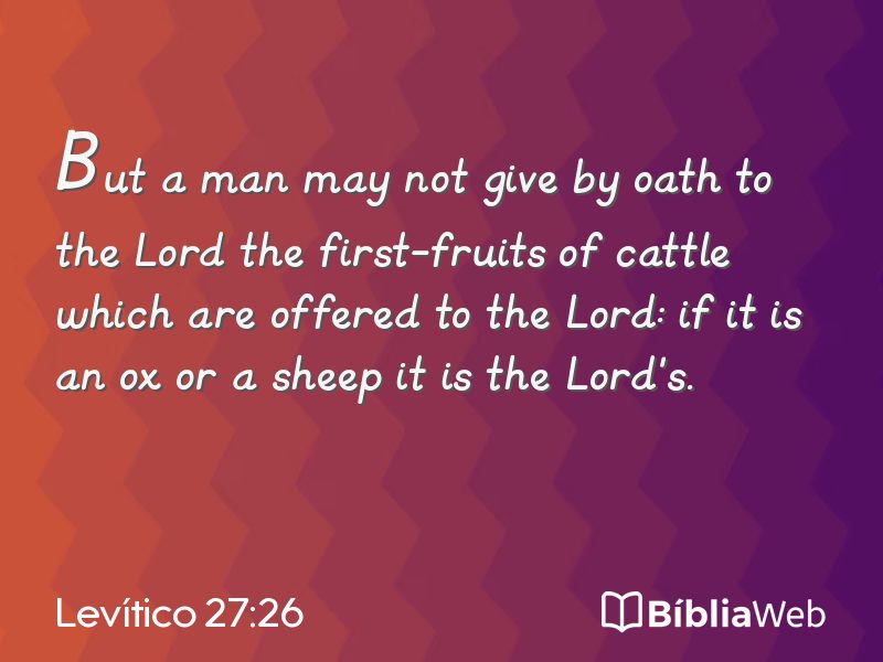 Levítico 27:26 em imagem para compartilhar