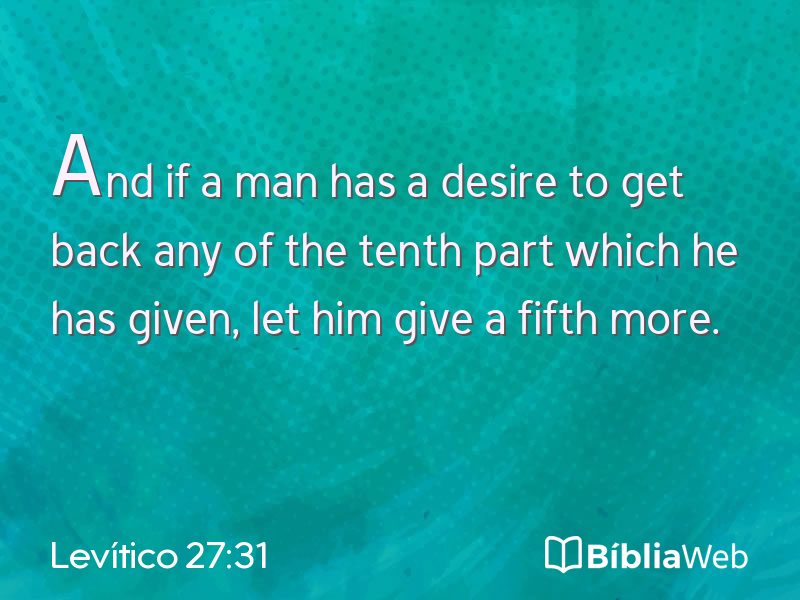 Levítico 27:31 em imagem para compartilhar