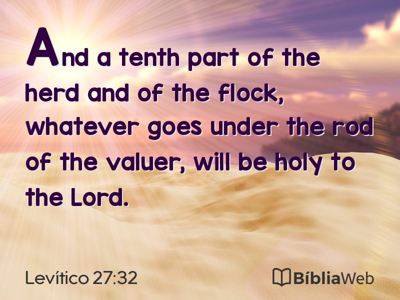 Levítico 27:32 em imagem para compartilhar