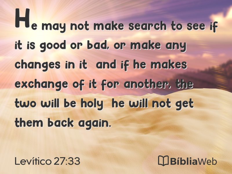 Levítico 27:33 em imagem para compartilhar