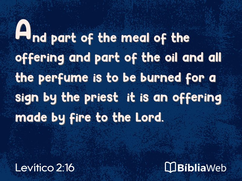 Levítico 2:16 em imagem para compartilhar