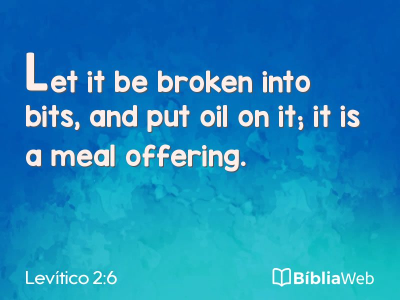 Levítico 2:6 em imagem para compartilhar