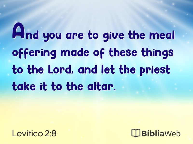 Levítico 2:8 em imagem para compartilhar
