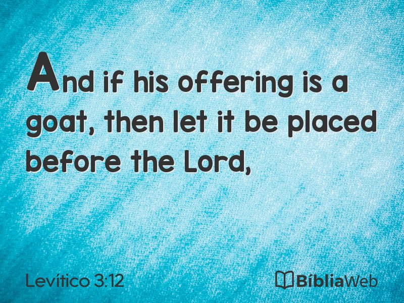 Levítico 3:12 em imagem para compartilhar