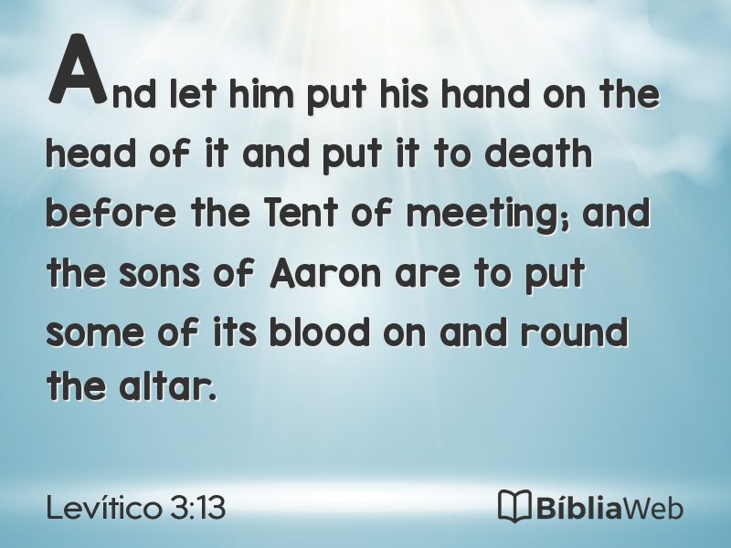 Levítico 3:13 em imagem para compartilhar