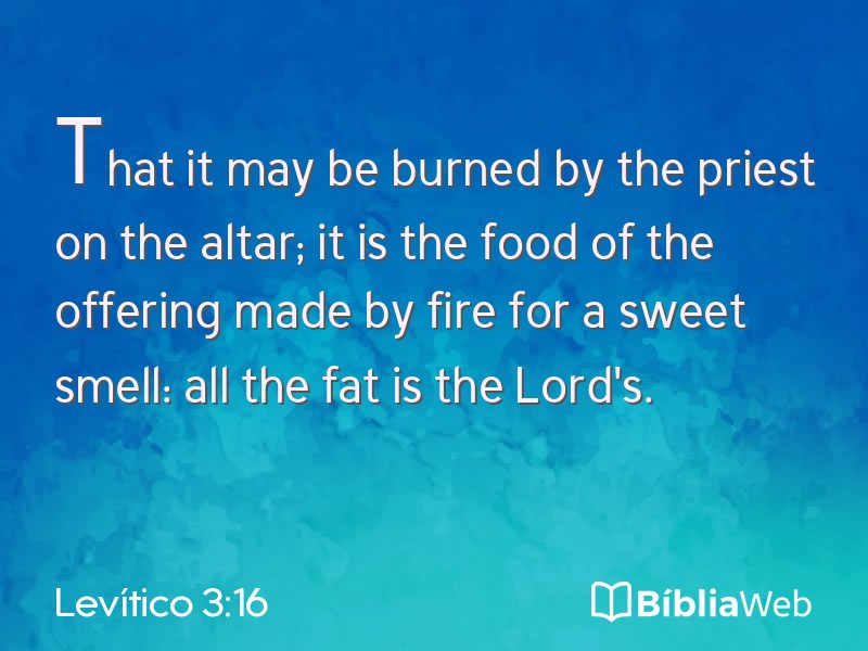 Levítico 3:16 em imagem para compartilhar