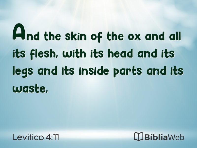 Levítico 4:11 em imagem para compartilhar
