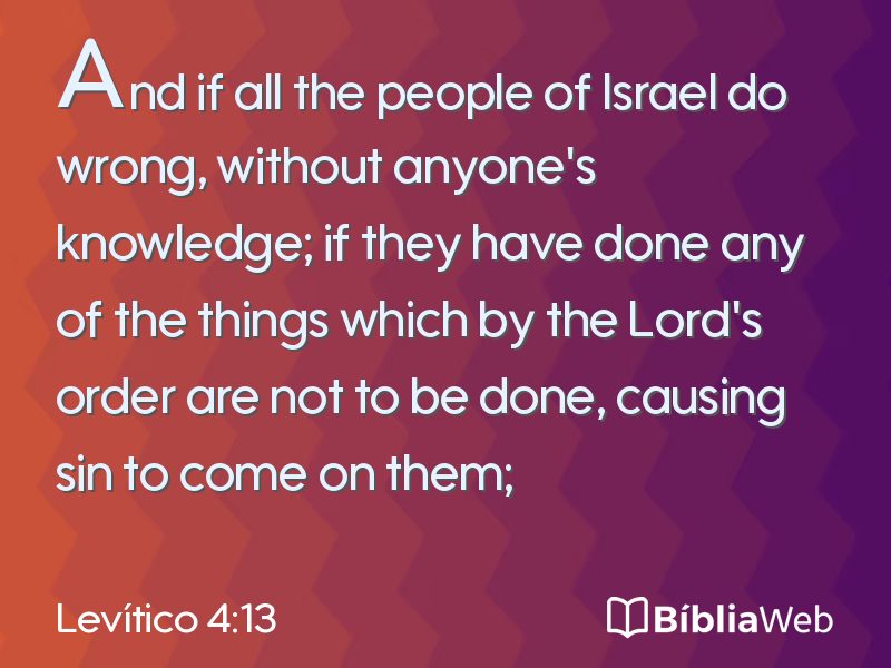 Levítico 4:13 em imagem para compartilhar