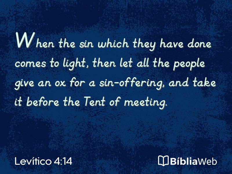 Levítico 4:14 em imagem para compartilhar
