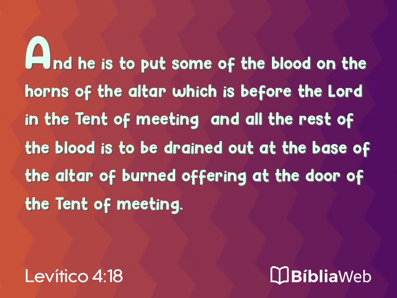 Levítico 4:18 em imagem para compartilhar