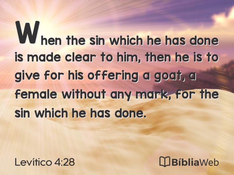 Levítico 4:28 em imagem para compartilhar