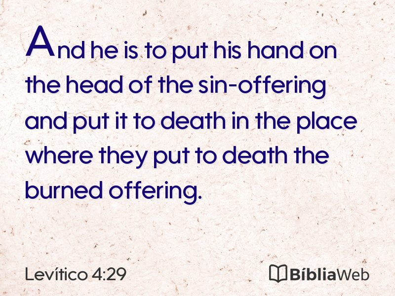 Levítico 4:29 em imagem para compartilhar