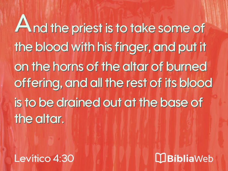 Levítico 4:30 em imagem para compartilhar