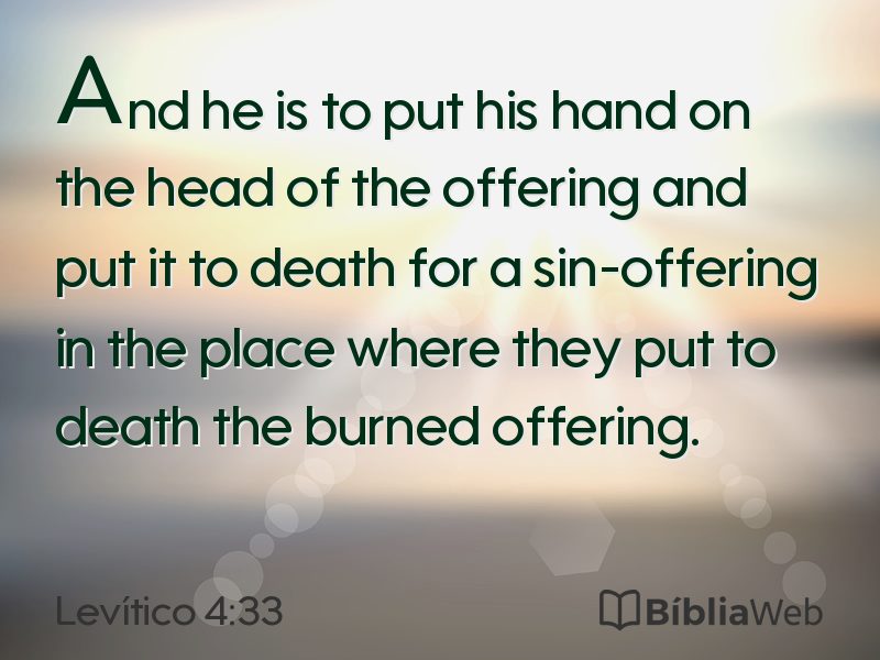 Levítico 4:33 em imagem para compartilhar