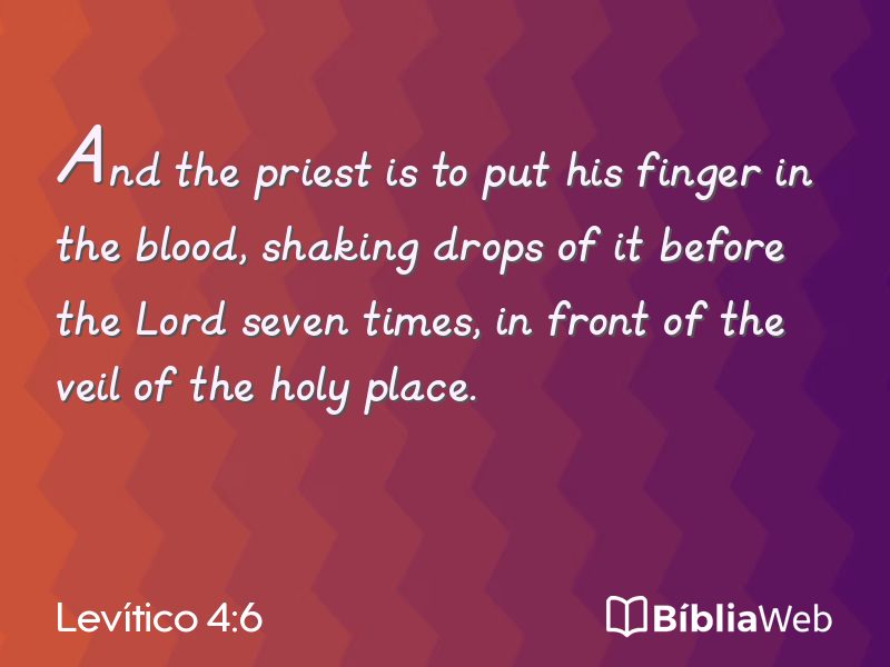 Levítico 4:6 em imagem para compartilhar