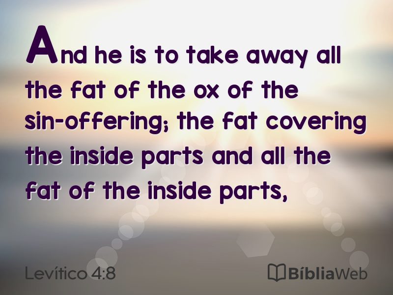 Levítico 4:8 em imagem para compartilhar
