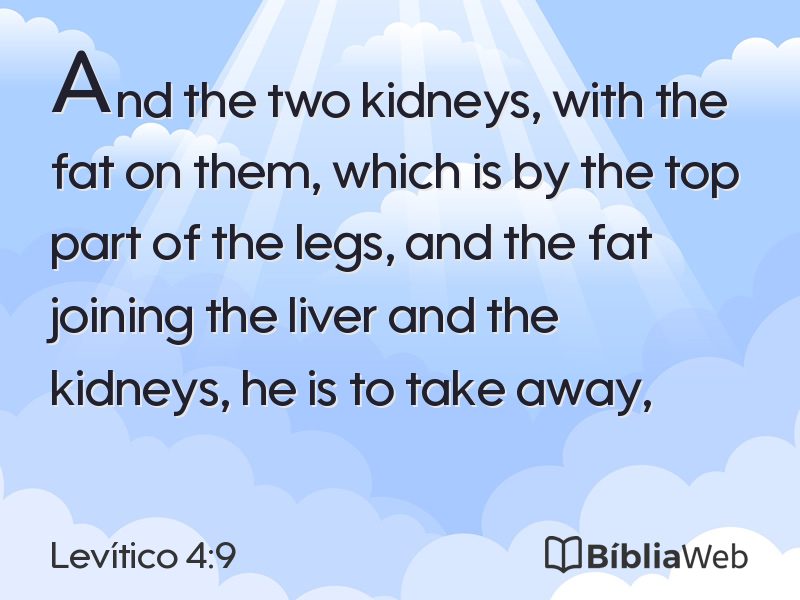 Levítico 4:9 em imagem para compartilhar