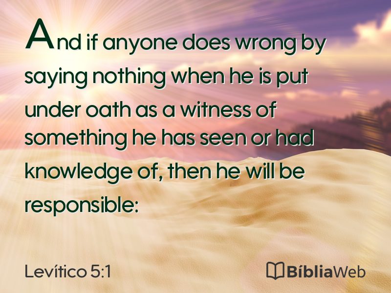 Levítico 5:1 em imagem para compartilhar