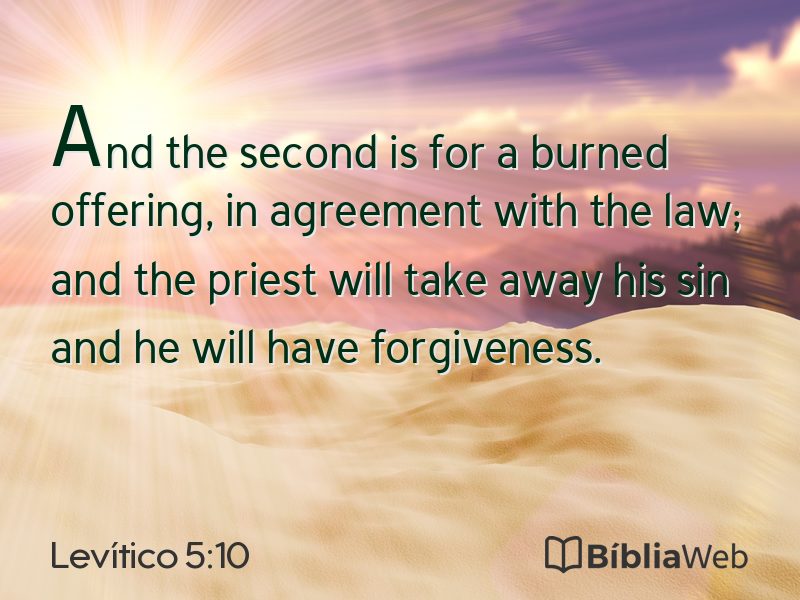 Levítico 5:10 em imagem para compartilhar