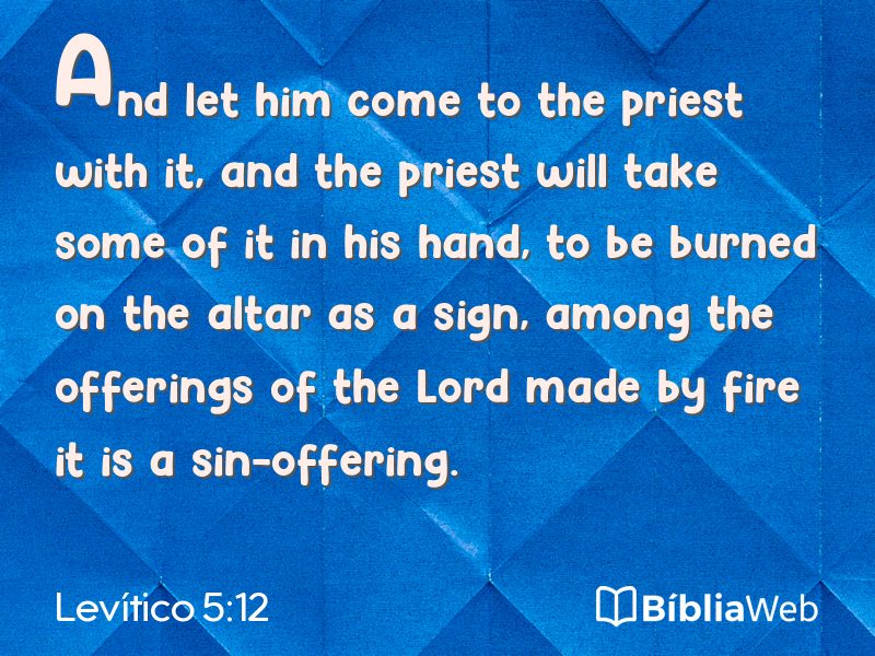 Levítico 5:12 em imagem para compartilhar