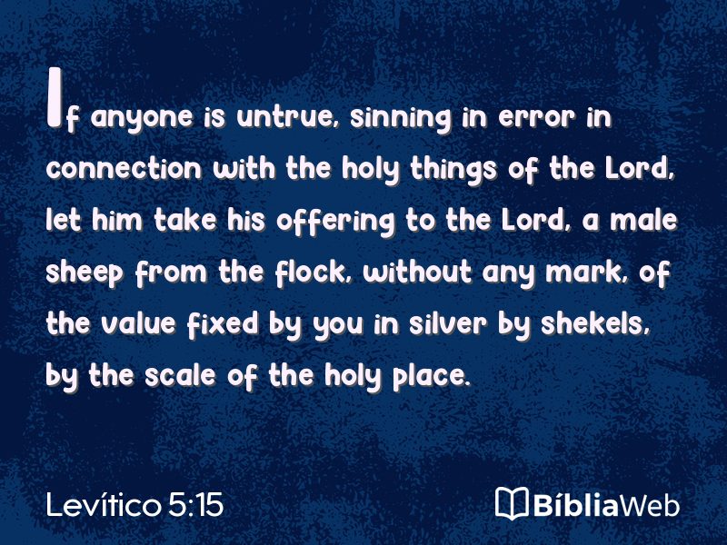 Levítico 5:15 em imagem para compartilhar