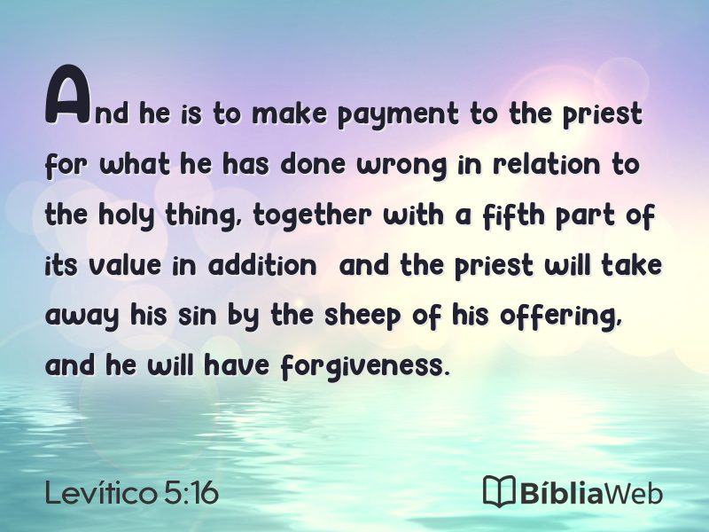 Levítico 5:16 em imagem para compartilhar
