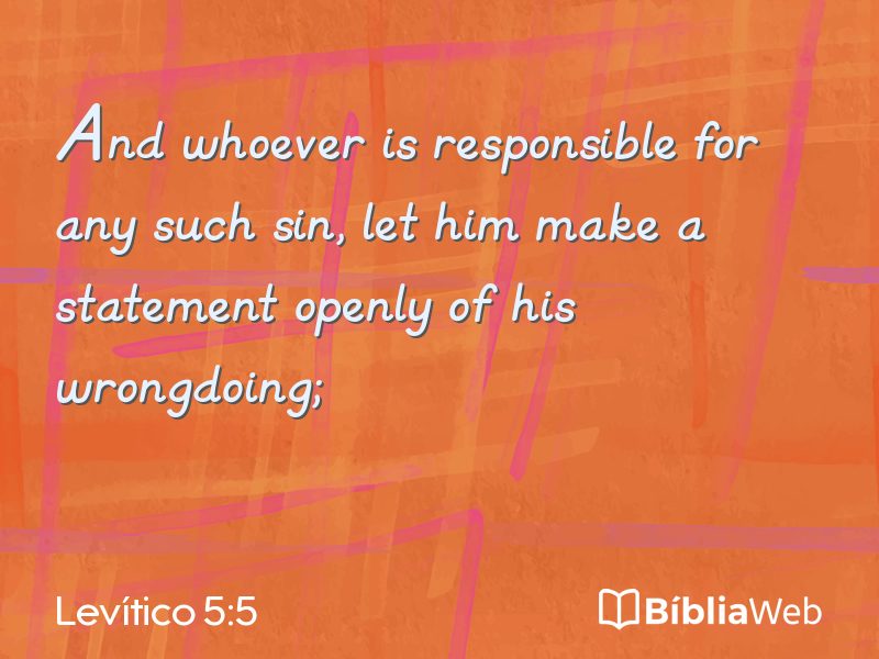 Levítico 5:5 em imagem para compartilhar