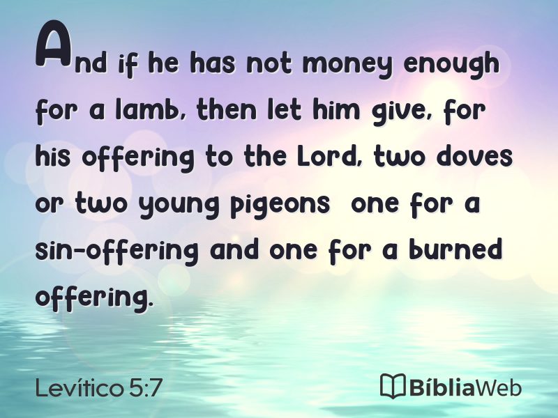 Levítico 5:7 em imagem para compartilhar