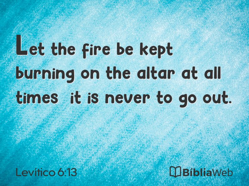 Levítico 6:13 em imagem para compartilhar