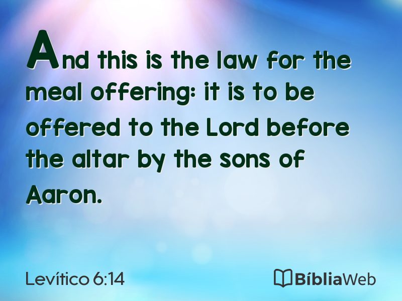 Levítico 6:14 em imagem para compartilhar