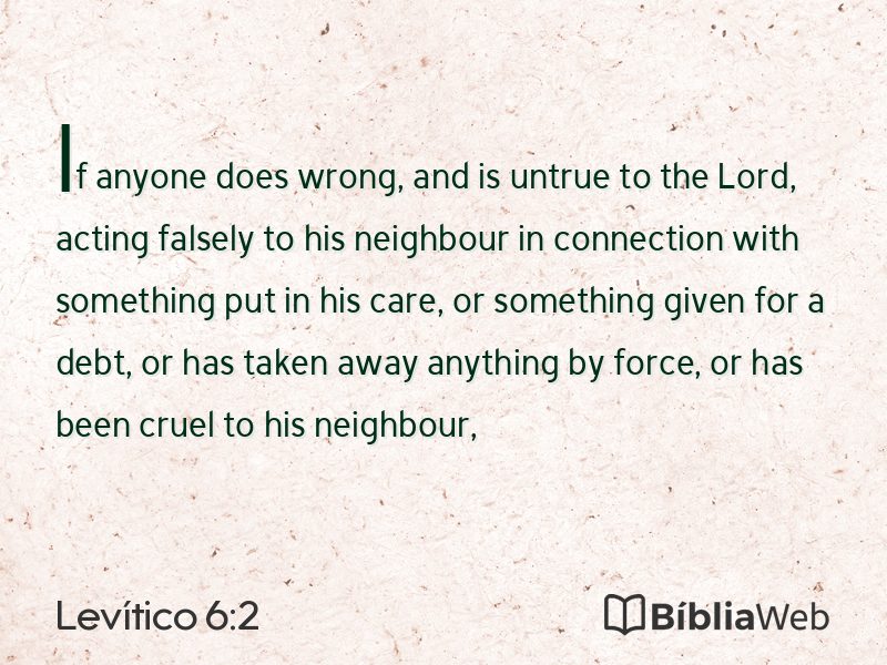 Levítico 6:2 em imagem para compartilhar