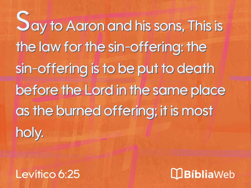 Levítico 6:25 em imagem para compartilhar