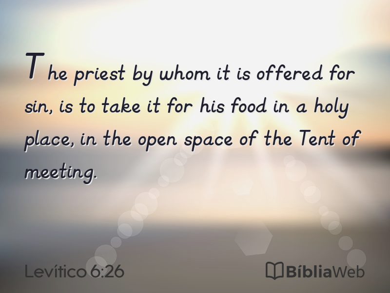 Levítico 6:26 em imagem para compartilhar