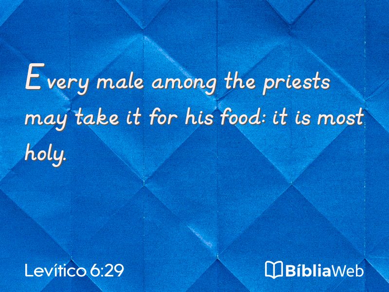 Levítico 6:29 em imagem para compartilhar