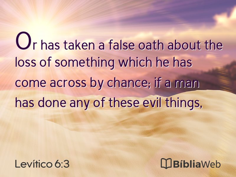 Levítico 6:3 em imagem para compartilhar