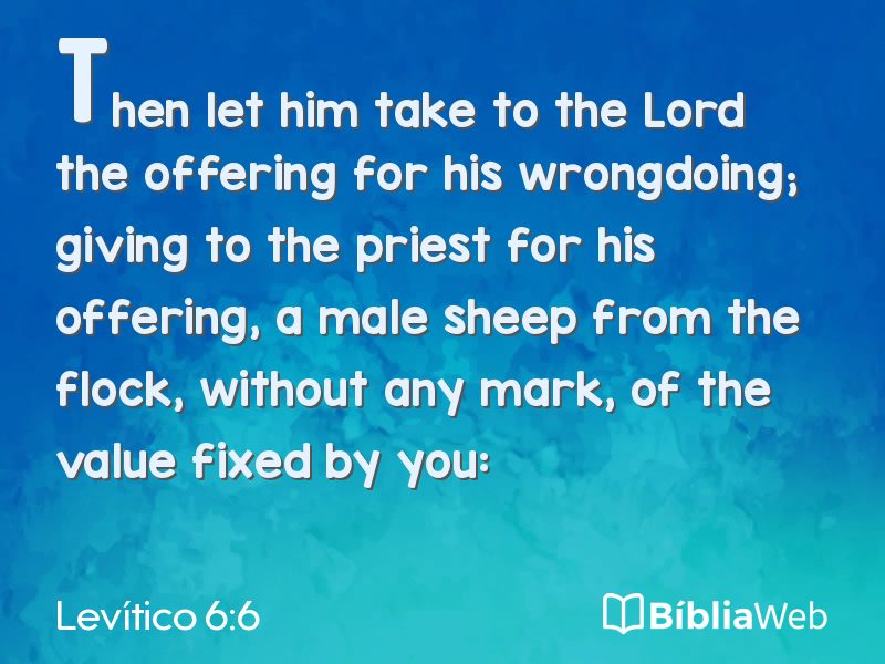 Levítico 6:6 em imagem para compartilhar