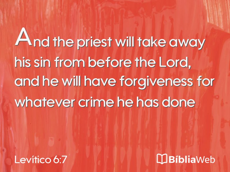 Levítico 6:7 em imagem para compartilhar