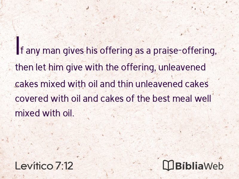 Levítico 7:12 em imagem para compartilhar