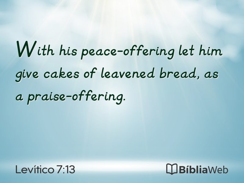 Levítico 7:13 em imagem para compartilhar