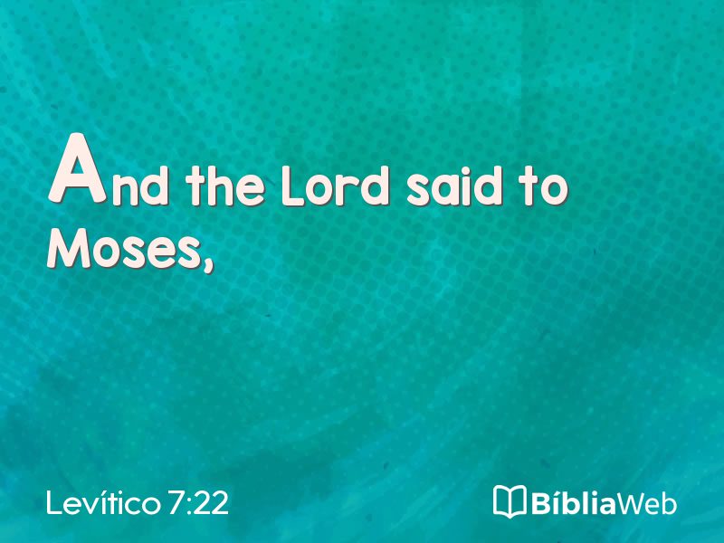 Levítico 7:22 em imagem para compartilhar