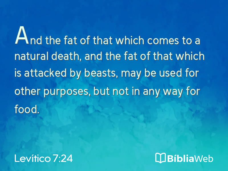 Levítico 7:24 em imagem para compartilhar