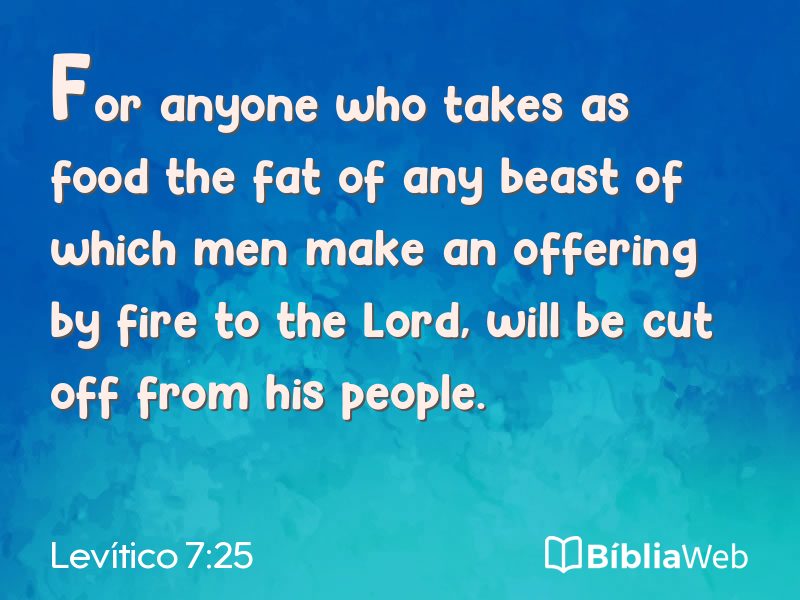 Levítico 7:25 em imagem para compartilhar